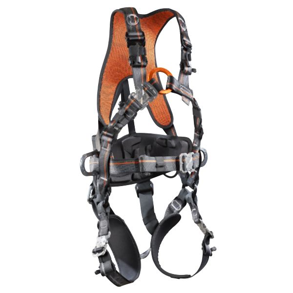 Ignite Proton Tower Harness with Aluminum D-rings, Stainless Steel Quick Connect Buckles, without Removable Suspension Seat, Breathable thermo padding. Tool Loops, removable belt for adding tool bags.