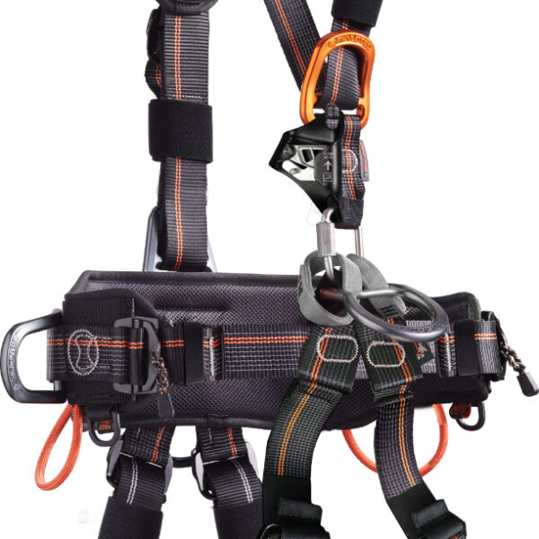 Ignite NEON Lightweight Rope Access harness with Aluminum D-rings, Comfort Padding and Chest Ascender.