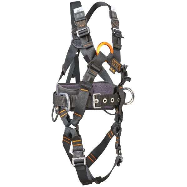 TRITON Harness Aluminum Back & Side D-rings, Sternal Comfort Ring, Quick connect buckles, Back Pad with gear loops and removable belt, 4-motion comfort design.