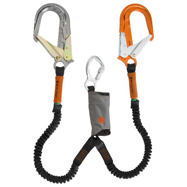 SKYSAFE PRO FLEX ALU, Double Leg with One Silver and One Orange Aluminum Rebar Hook.